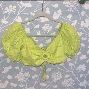 Yellow Crop Blouse